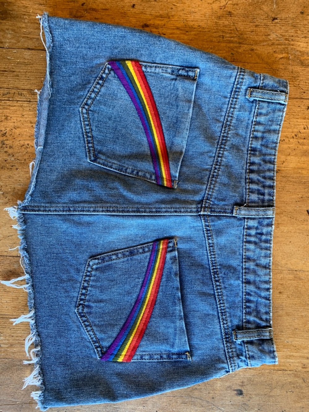 Forever 21 Micro Mini Skirt Rainbow Detail - Picture 5 of 16